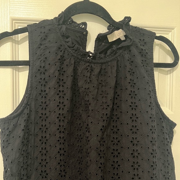Loft - Eyelet Lace Tiered Swing Dress with pockets - Picture 4 of 8
